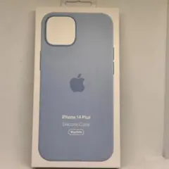 新品-純正互換品-iPhone14 plus シリコンケース スカイ