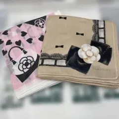 CLATHAS ハンカチ 2枚セット カメリア リボンのサムネイル