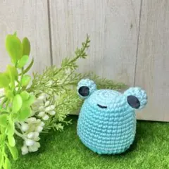 【SALE】大福かえる あみぐるみ ☆ストラップ付けられます