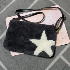 niko and... ショルダーバッグ もこもこグレー 星形