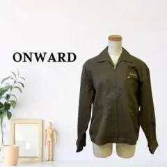 zG1573【M】ONWARD ポケット ブルゾン スタンドカラー 刺繍 長袖のサムネイル