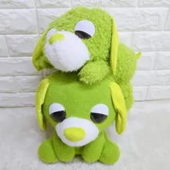 お茶犬　すやすやLぬいぐるみ　Lぬいぐるみ　ぬいぐるみ　2個　リョク