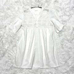 Sunny clouds サニークラウズ　チュニック　白　レース　ピンタックのサムネイル