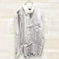 美品 バーバリーブラックレーベル 長袖 シャツ ストライプ 40 L 綿