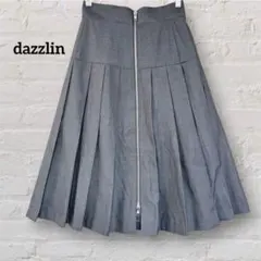dazzlin ダズリン プリーツスカート ロング グレー S フロントジップのサムネイル