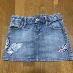 GAPデニムスカート ちょうちょ刺繍