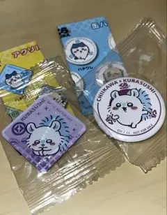 치이카와 くら寿司 アクリルマグネット 캔 배지 모모가 2점 세트