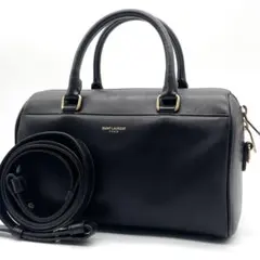 極美品✨サンローラン ベイビーダッフル 2way ショルダーバッグ レザー 黒