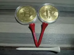 レプリカ　ビットコインデザイン ゴルフマーカーとティーセット