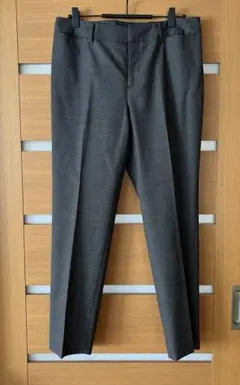 パンツスラックス 黒ダークブラウン グレー チェック柄XL相当
