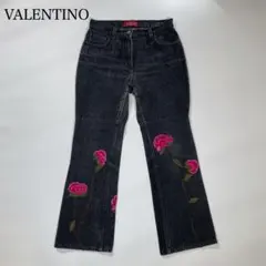 ✨*u様 ヴァレンティノ　ジーンズ　花柄　フラワー　刺繍　デニム　パンツ　黒　2のサムネイル