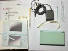 ニンテンドーDS Lite ミントグリーン 本体、箱、充電ケーブル、ペン