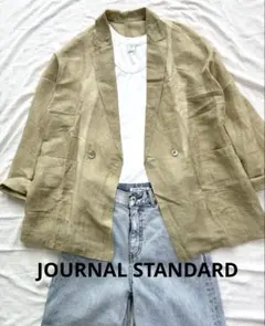 美品】ジャーナルスタンダード リネン混 ドロスト Vネックブラウス