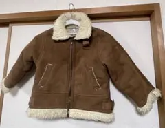 110cm ブラウン スエード風　ファー裏地 ジャケット