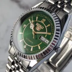 稼働品 SEIKO セイコー5 自動巻き ヴィンテージ グリーンダイヤルのサムネイル