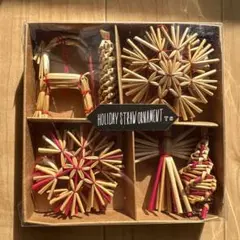 オーナメント HOLIDAY STRAW ORNAMENT