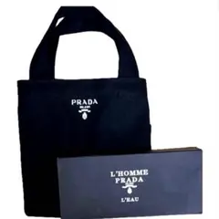 PRADA ノベルティ トートバッグ 黒 ユニセックス（非売品）箱付き