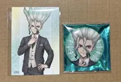 Dr.STONE 石神千空 缶バッジ 特典イラストカード