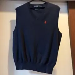 Polo by Ralph Lauren ネイビー Vネックベスト L