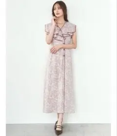 正規品】 スナイデル ラッフルカラーパイピングワンピース 