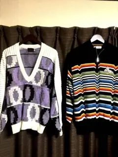 90s サンタフェ & アンジェロ ヤンキーセーター2着セット