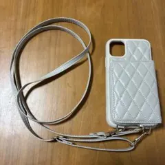 キルティング iPhone11用ケース ホワイト