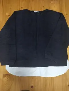 しまむら　 ネイビー 長袖 Tシャツ L