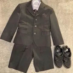 5点　キッズ スーツ（半ズボン）シャツとスニーカーセット 110cm 20cm