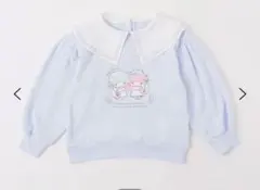 新品 100 キキララ 長袖　女の子 サンリオ サックスおでかけ　トレーナーのサムネイル