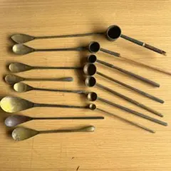 真鍮 ゴールドスプーン 9本セット カトラリー フォーク スプーン