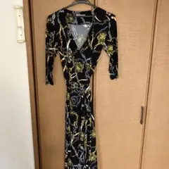 エレガントなラップドレス フリーサイズ2点セット