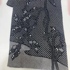 D932 訪問着 絞り 金駒刺繍 花模様 正絹 着物 袷 極美品 - メルカリ