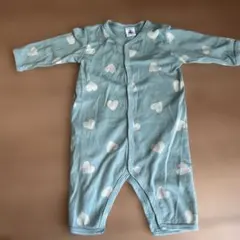 プチバトー petitbateau グリーン 6m/67cm ハート柄