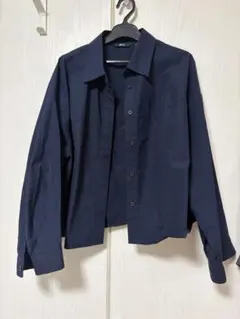 UNIQLO-C コットンコクーンシャツ　ネイビーXL ユニクロのサムネイル