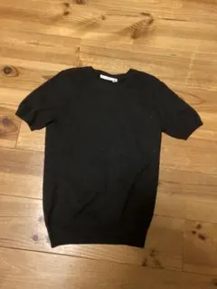 100%カシミヤ 黒 半袖ニット　ユニクロ　未使用