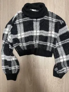 GYDA タートルネック クロップドセーター