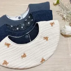 〈No.133〉ハンドメイドまんまるスタイ 3枚セット