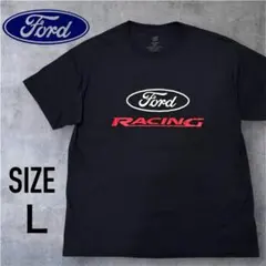 FORD Racing ロゴプリントTシャツブラックＬサイズ古着のサムネイル