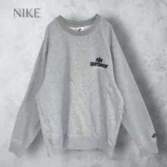 【NIKE ナイキ】　裏起毛　トレーナー　メンズ　ロゴプリント　グレー　シンプル