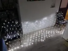 LEDクリスマスライト ホワイト 3m x 1m
