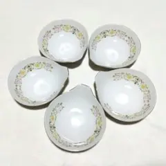 たち吉 花柄 小皿 5枚セット 小鉢 花柄 アンティーク レトロ