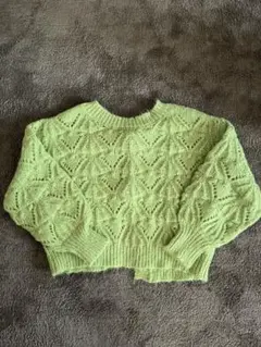 [最終値下げ]しまむら　ニット　セーター カーディガン　ライトグリーン　Mサイズ