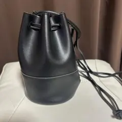 巾着型 ショルダーバッグ ブラック