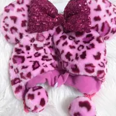 ヒョウ柄 ファンキャップ ピンク ディズニー