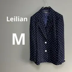 美品　Leilianレリアン　レディースジャケット　ドット柄　Sのサムネイル