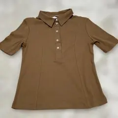 H&M 半袖ポロシャツ ブラウン Sサイズ