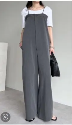 新品　Re:EDITサロペット　グレー　高身長向け