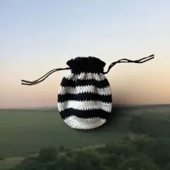 ポーチ 小物入れ 巾着 ハンドメイド 編み物