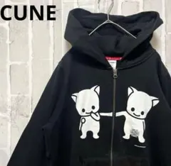 CUNE 22nd アニバーサリー ジップパーカー 猫 M 短丈 タグ付未使用のサムネイル