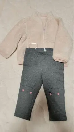 ウニクロフリースジャケットとh&mパンツセット 9-12M